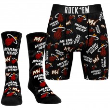 Носки Носки и трусы Miami Heat Rock Em All-Over Logo - Black
