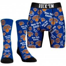 Носки Носки и трусы New York Knicks Rock Em All-Over Logo - Blue