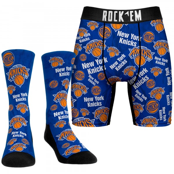 Носки и трусы New York Knicks Rock Em All-Over Logo - Blue