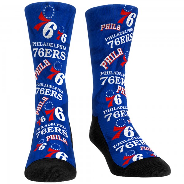 Носки и трусы Philadelphia 76ers Rock Em All-Over Logo - Royal