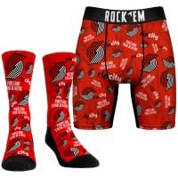 Носки и трусы Portland Trail Blazers Rock Em All-Over Logo - Red