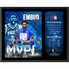 Joel Embiid Philadelphia 76ers Fanatics Authentic 12 x 15 2022-23 NBA MVP Sublimated Plaque