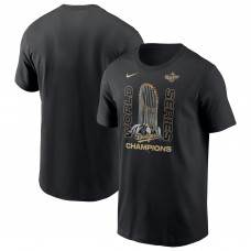 Los Angeles Dodgers Nike Black 2025 World Series Champions Raise The Trophy T-Shirt