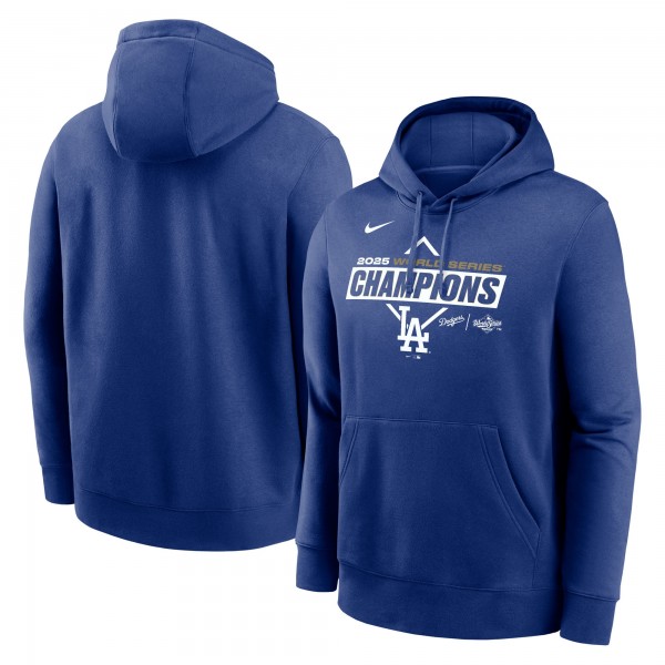 Los Angeles Dodgers Nike Royal 2025 World Series Champions Logo Home Plate Hoodie