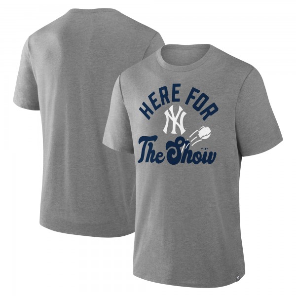 New York Yankees Fanatics Heather Gray Nostalgia Tri-Blend T-Shirt