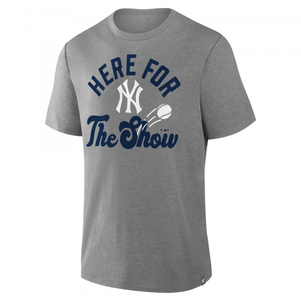 New York Yankees Fanatics Heather Gray Nostalgia Tri-Blend T-Shirt