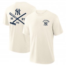 New York Yankees Fanatics Cream Nostalgia Stadium Slub T-Shirt