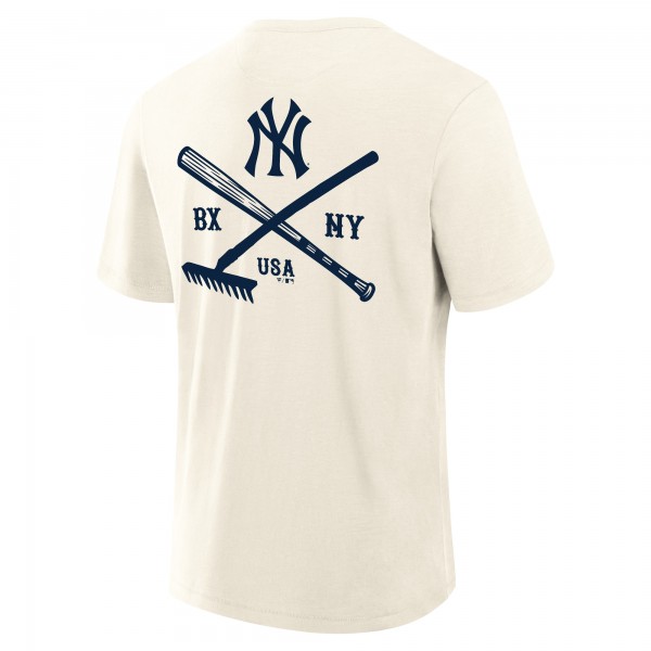 New York Yankees Fanatics Cream Nostalgia Stadium Slub T-Shirt