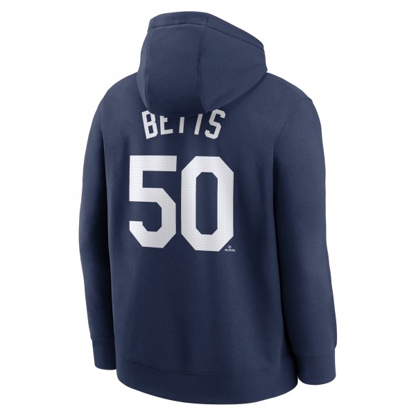 Los Angeles Dodgers Mookie Betts Nike Navy Player Name & Number Club Pullover Hoodie