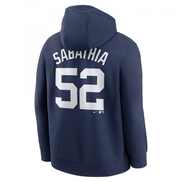 Толстовка New York Yankees CC Sabathia Nike Navy Retired Player Name & Number Club