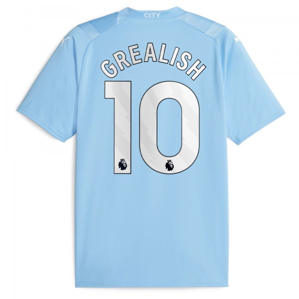 Игровая форма  Jack Grealish Manchester City Puma 2023/24 Home Replica Player - Sky Blue
