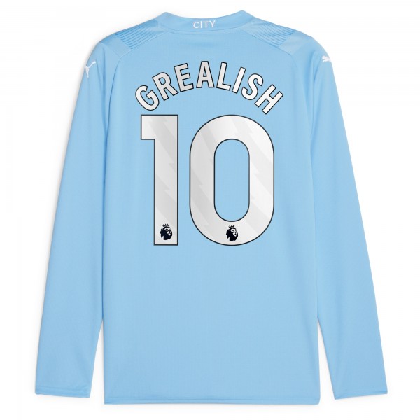 Игровая форма  Jack Grealish Manchester City Puma 2023/24 Home Replica Player - Sky Blue