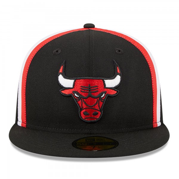 Бейсболка Chicago Bulls New Era Black Taping 59FIFTY