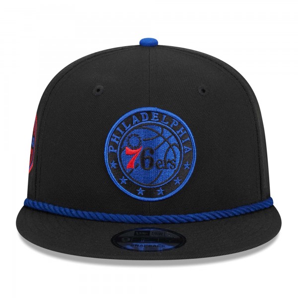 Бейсболка Philadelphia 76ers New Era Back Laurels 9FIFTY - Black