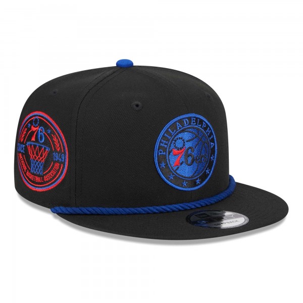 Бейсболка Philadelphia 76ers New Era Back Laurels 9FIFTY - Black