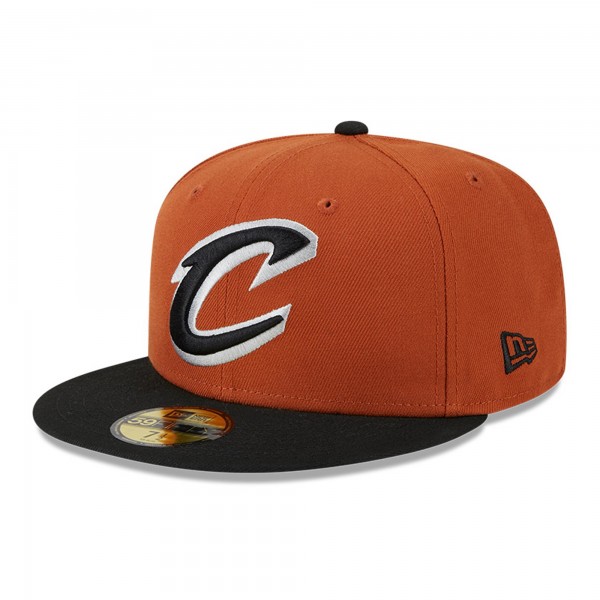 Бейсболка Cleveland Cavaliers New Era Two-Tone 59FIFTY - Rust/Black