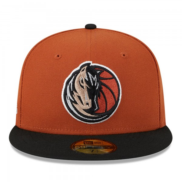 Бейсболка Dallas Mavericks New Era Two-Tone 59FIFTY - Rust/Black