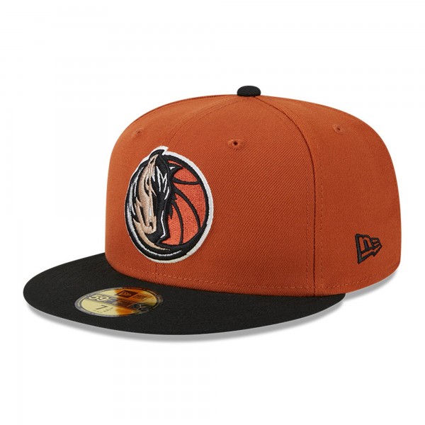 Бейсболка Dallas Mavericks New Era Two-Tone 59FIFTY - Rust/Black