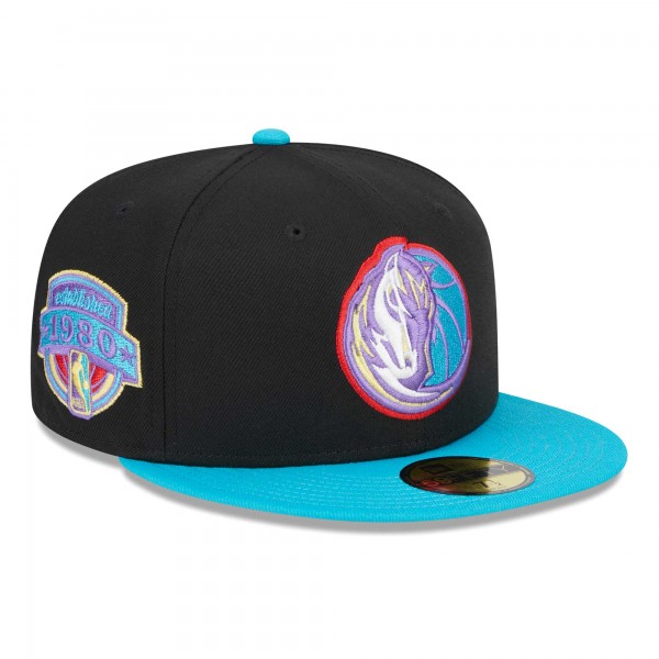 Бейсболка Dallas Mavericks New Era Arcade Scheme 59FIFTY - Black/Turquoise