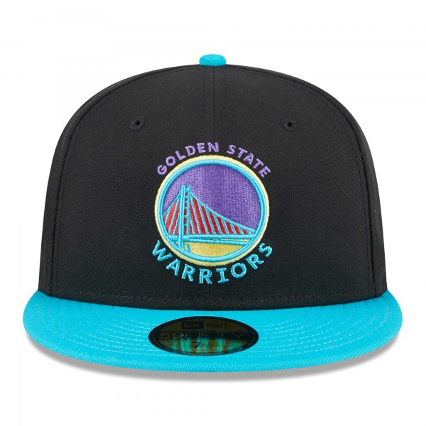 Бейсболка Golden State Warriors New Era Arcade Scheme 59FIFTY - Black/Turquoise