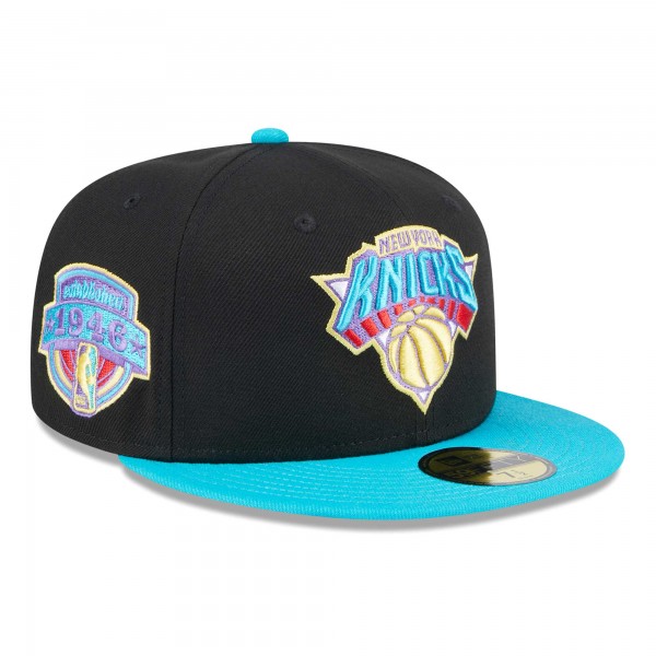Бейсболка New York Knicks New Era Arcade Scheme 59FIFTY - Black/Turquoise