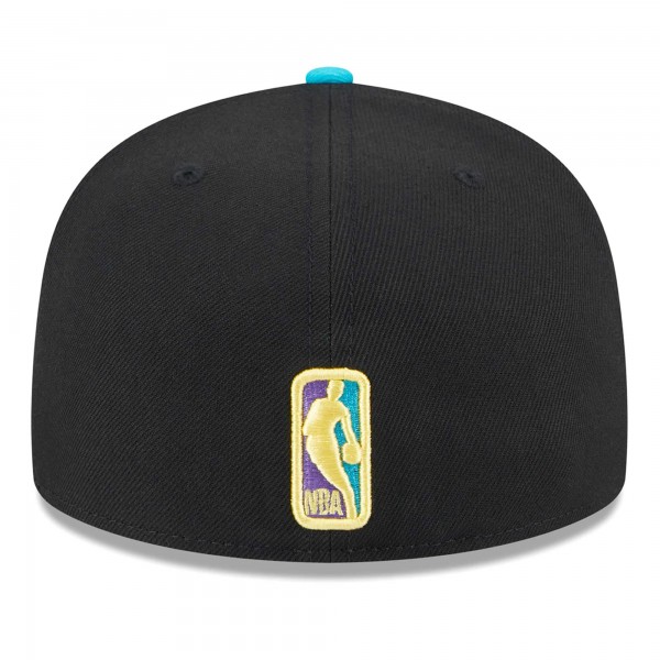 Бейсболка Philadelphia 76ers New Era Black/Turquoise Arcade Scheme 59FIFTY