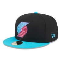 Бейсболка Portland Trail Blazers New Era Arcade Scheme 59FIFTY - Black/Turquoise