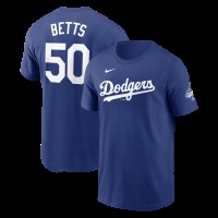 Los Angeles Dodgers Mookie Betts Nike Royal 2025 World Series Champions Name & Number T-Shirt