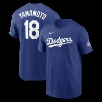 Футболка Los Angeles Dodgers Yoshinobu Yamamoto Nike Royal 2025 World Series Champions Name & Number