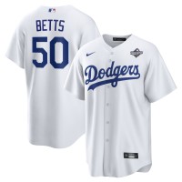 Джерси Los Angeles Dodgers Mookie Betts Nike White 2025 World Series Home Replica Player