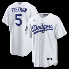 Los Angeles Dodgers Freddie Freeman Nike White 2025 World Series Champions Home Replica Jersey
