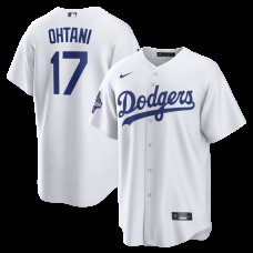 Los Angeles Dodgers Shohei Ohtani Nike White 2025 World Series Champions Home Replica Jersey