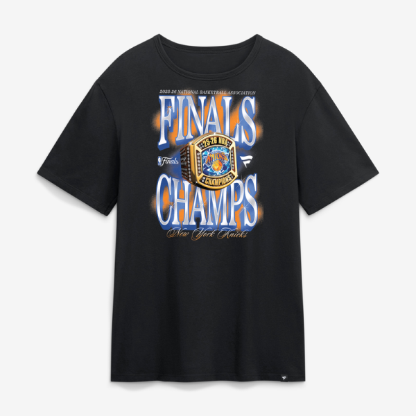 Футболка New York Knicks Fanatics Black 2026 NBA Finals Champions Ring