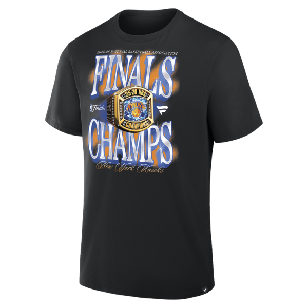 Футболка New York Knicks Fanatics Black 2026 NBA Finals Champions Ring