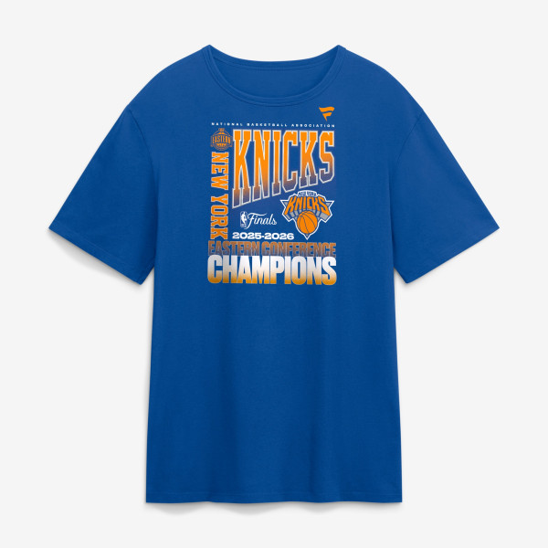 Футболка New York Knicks Fanatics Blue 2026 NBA Eastern Conference Champions Stacked Block