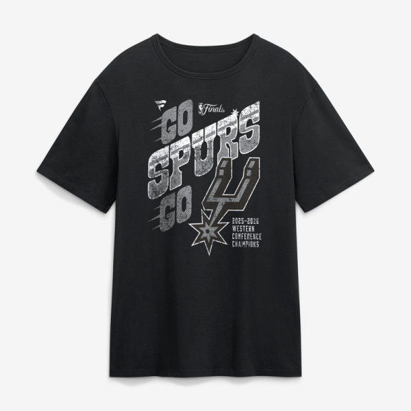 Футболка San Antonio Spurs Fanatics Black 2026 NBA Western Conference Champions Hometown