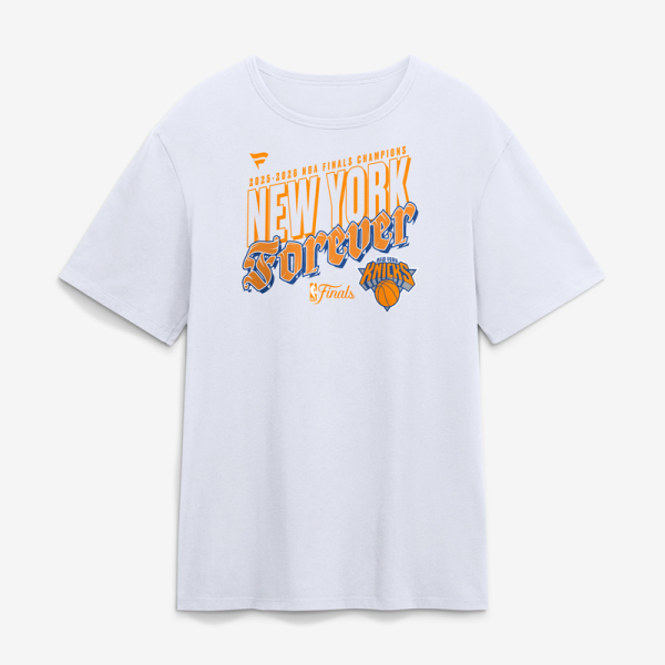 Футболка New York Knicks Fanatics White 2026 NBA Finals Champions Hometown