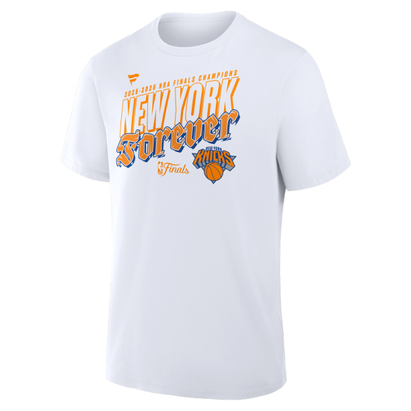 Футболка New York Knicks Fanatics White 2026 NBA Finals Champions Hometown