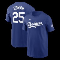 Футболка Los Angeles Dodgers Tommy Edman Nike Royal 2025 World Series Champions Name & Number