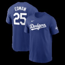 Los Angeles Dodgers Tommy Edman Nike Royal 2025 World Series Champions Name & Number T-Shirt