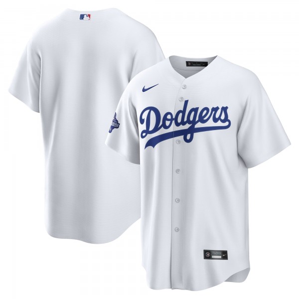 Los Angeles Dodgers Nike White Home 2025 World Series Champions Replica Jersey