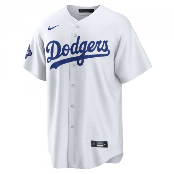 Los Angeles Dodgers Nike White Home 2025 World Series Champions Replica Jersey