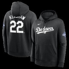 Los Angeles Dodgers Clayton Kershaw Nike Black 2025 World Series Champions Name & Number Hoodie