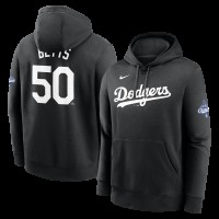 Los Angeles Dodgers Mookie Betts Nike Black 2025 World Series Champions Name & Number Hoodie