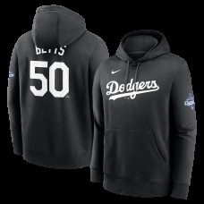 Los Angeles Dodgers Mookie Betts Nike Black 2025 World Series Champions Name & Number Hoodie