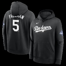 Los Angeles Dodgers Freddie Freeman Nike Black 2025 World Series Champions Name & Number Hoodie