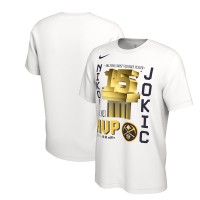 Чемпионская футболка Nikola Jokic Denver Nuggets Nike White 2023 NBA Finals Champions MVP
