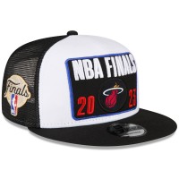 Miami Heat New Era 2023 Eastern Conference Champions Locker Room 9FIFTY Snapback Hat - White/Black