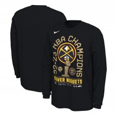 Чемпионская футболка Denver Nuggets Nike 2023 NBA Finals Champions Locker Room Long Sleeve - Black