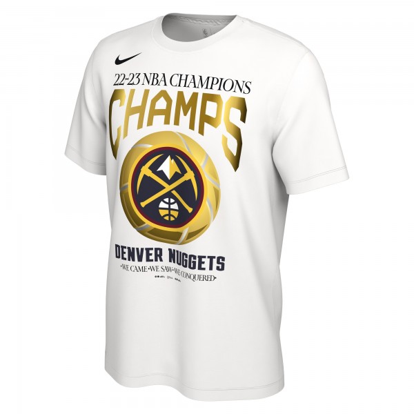 Чемпионская футболка Denver Nuggets Nike 2023 NBA Finals Champions Celebration Roster - White